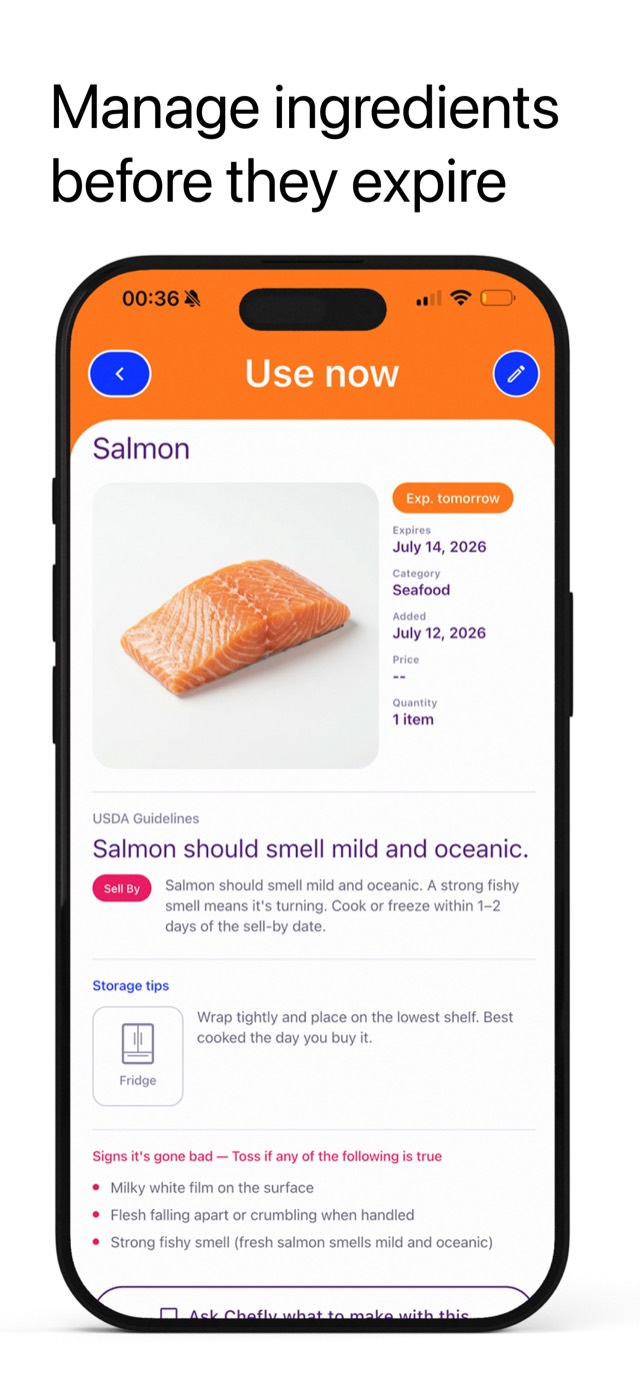 Frestly app screen