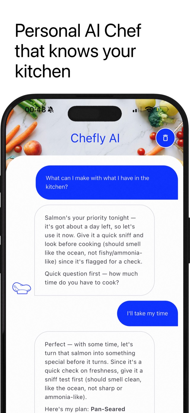 Frestly app screen